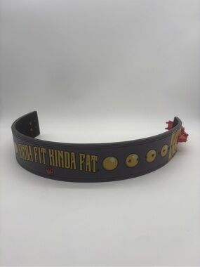Kinda Fit Kinda Fat Weightlifting Belt Size Medium Black Red Powerlifting Gym